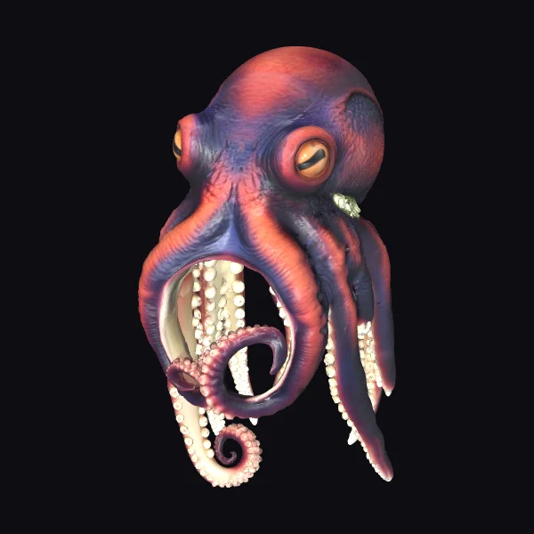 Giant Angry Octopus Head