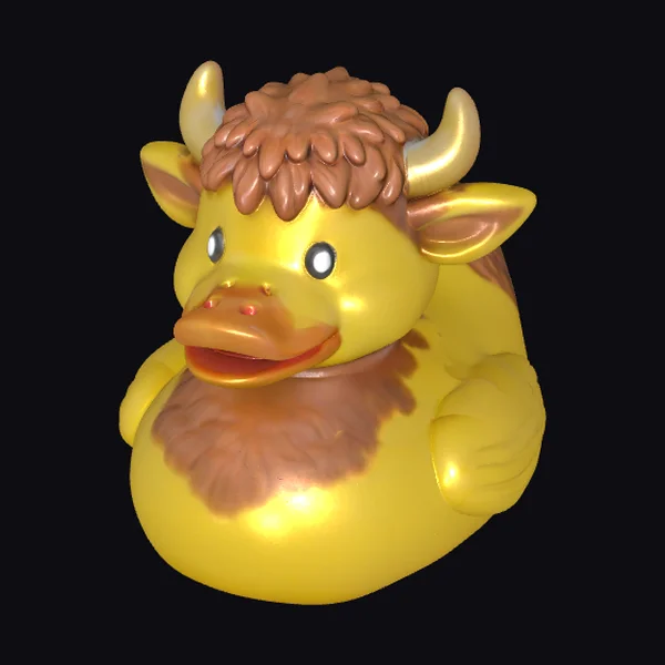 Yellow Rubber Cow Duck