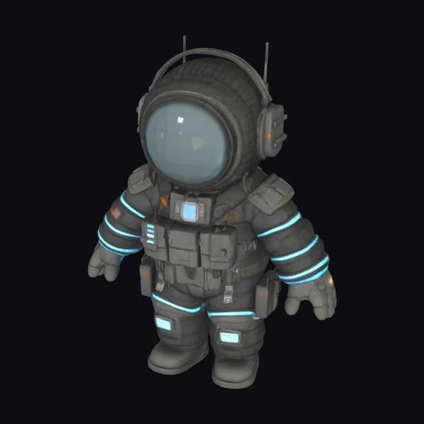 Astronaut Black Space Suit