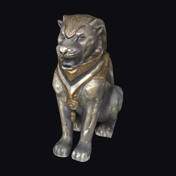 Ancient Feline Guardian Statue