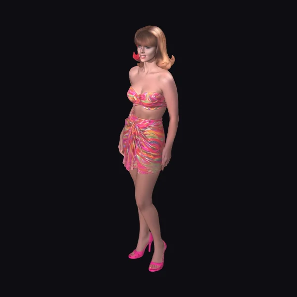 Woman in Pink Outfit