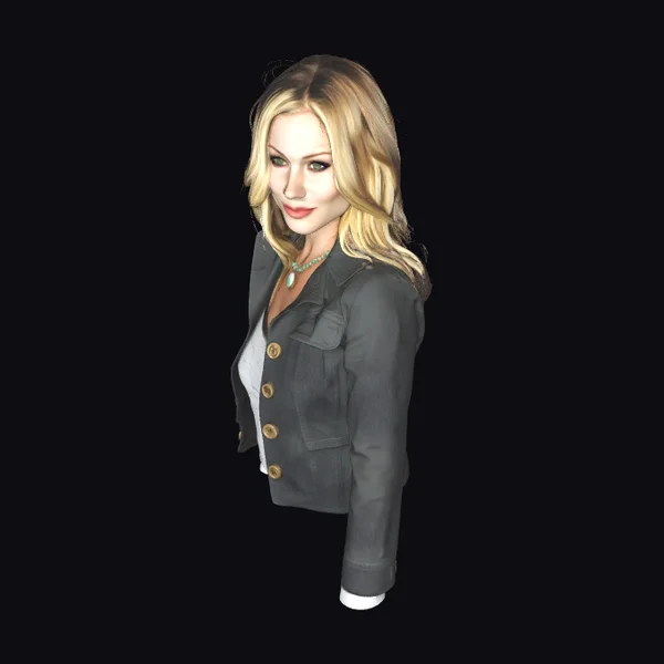 Woman in Green Jacket