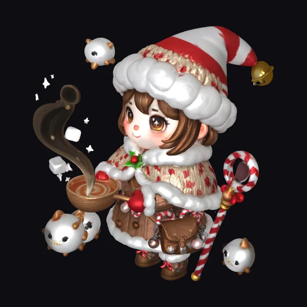 Girl with Candy Cane