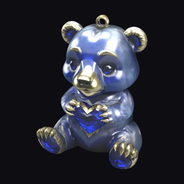 Blue Teddy Bear Ornament