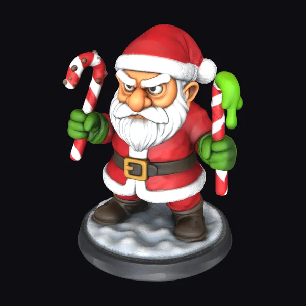 Grumpy Santa with Candy