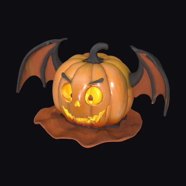Bat Winged Pumpkin Head