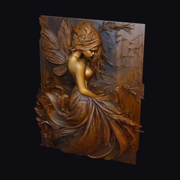 Wooden Fairy Sculpture