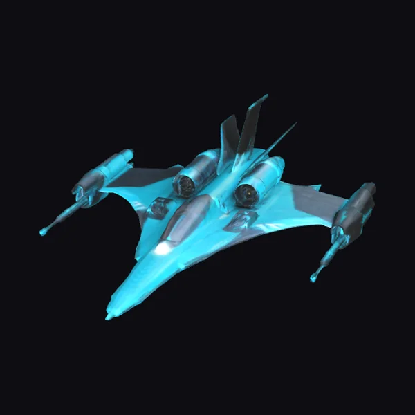 Cyan Fighter Jet