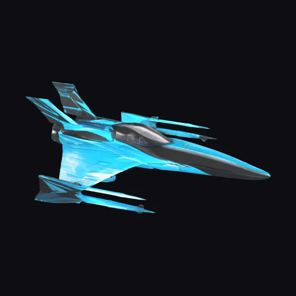 Cyberpunk Fighter Jet
