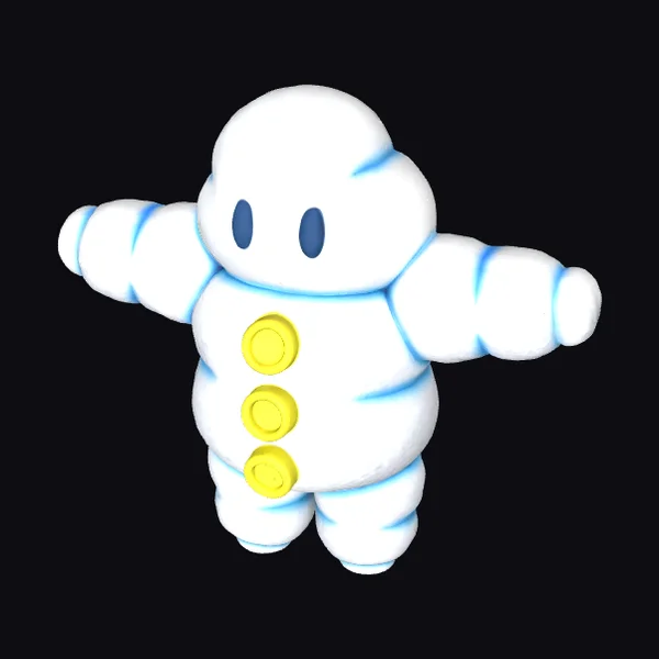 Snowman with Yellow Buttons
