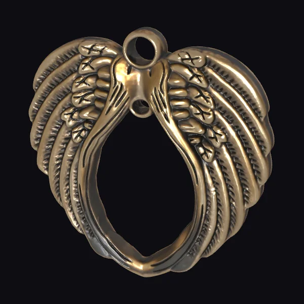 Golden Angel Wings Pendant