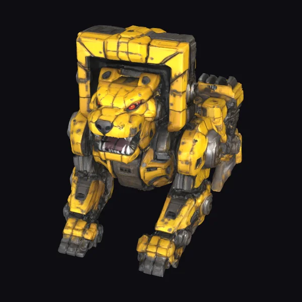 Yellow Lion Robot Mech