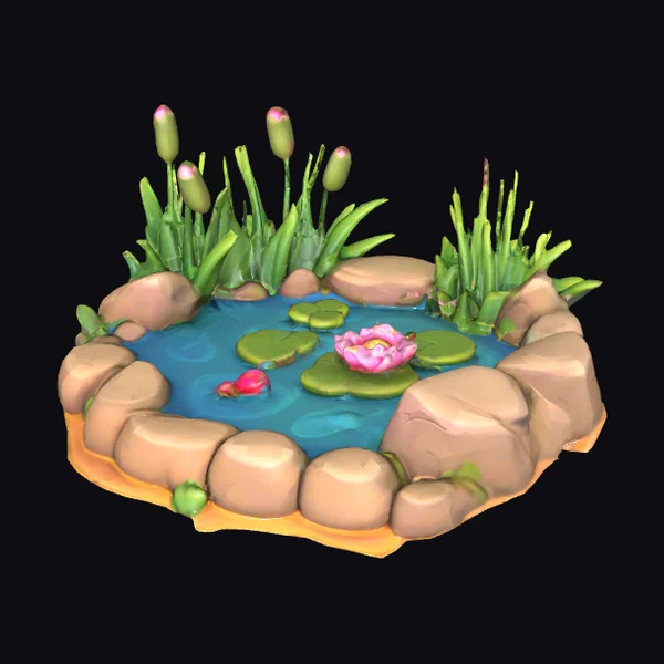 Miniature Rock Garden Pond