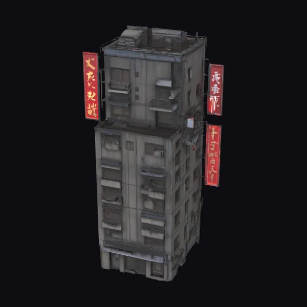 Gray Urban Hotel Building