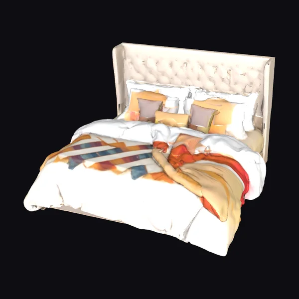 Bed with Pillows Duvet