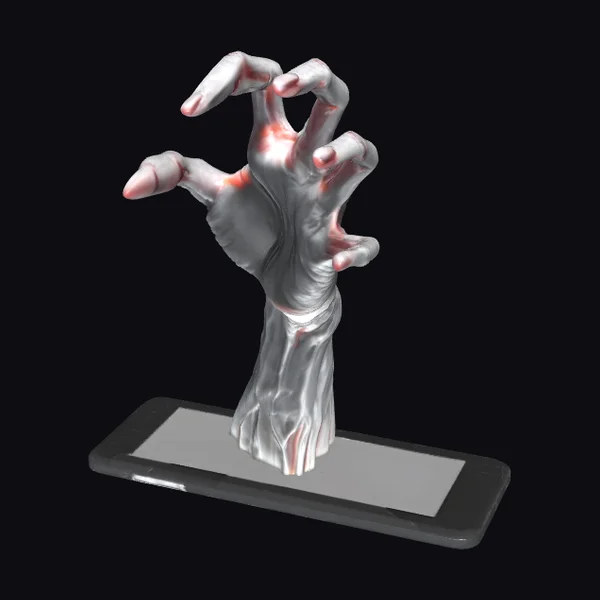 Zombie Hand on Smartphone