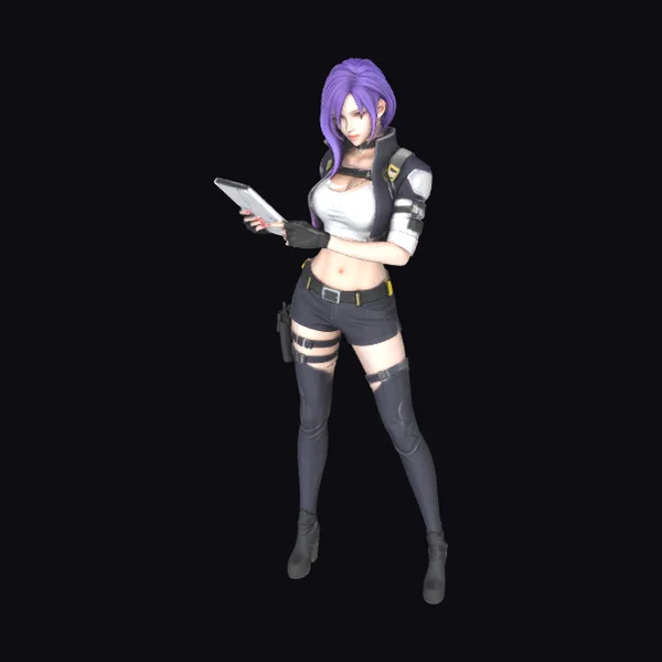 Purple-Haired Cyber Agent