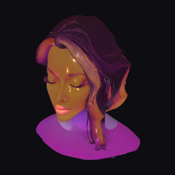 Woman's Purple Toned Head