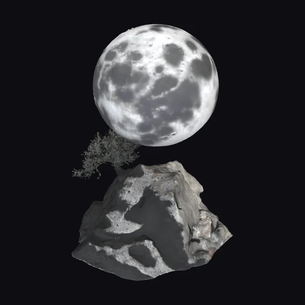 Moonlit Rocky Outcrop