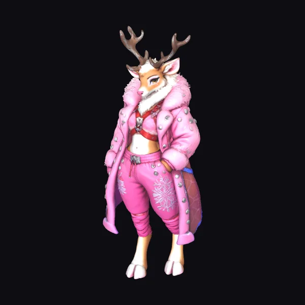 Antlers Christmas Reindeer Girl