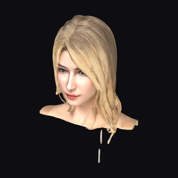 Blonde Female Bust Portrait