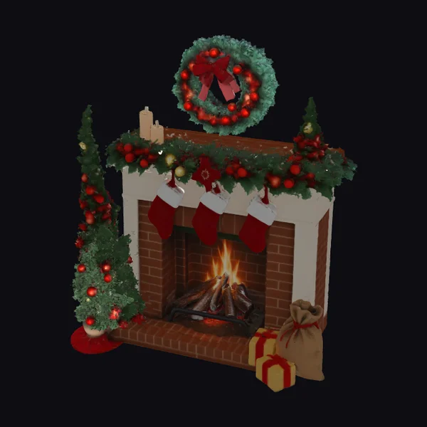 Cozy Christmas Hearth Scene