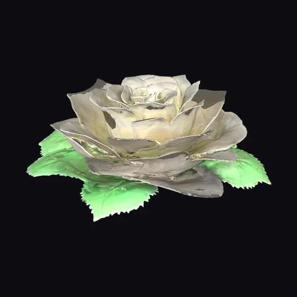 White Fabric Flower Corsage