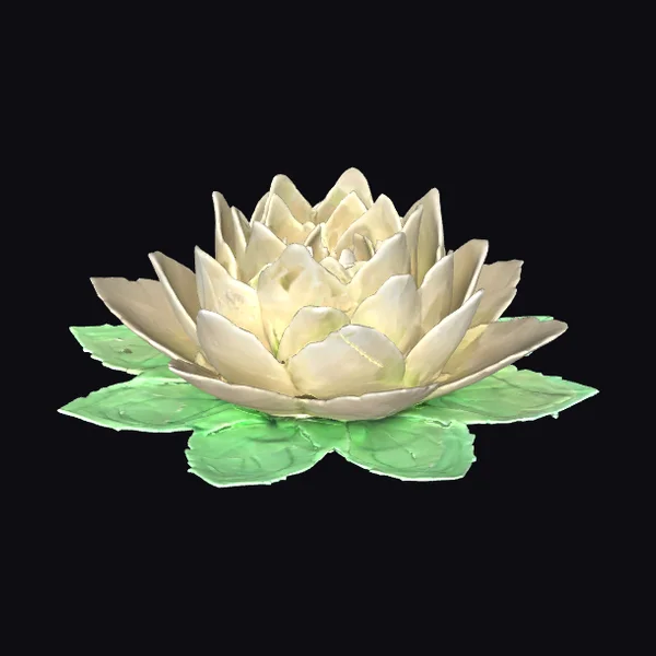 White Fabric Flower Corsage