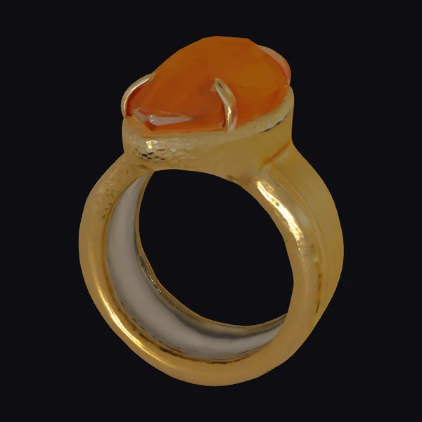 Golden Amber Ring