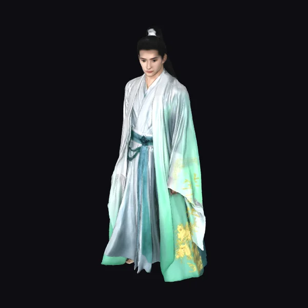 Asian Warrior in Robes