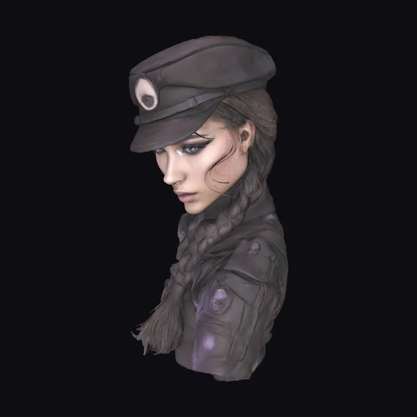 Cyberpunk Female Bust