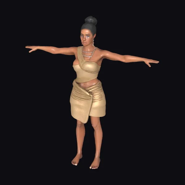 Golden Muisca Female Figure