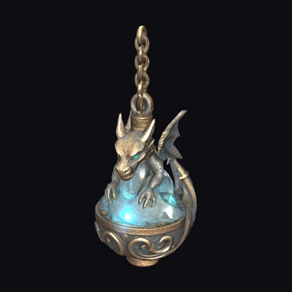 Ancient Dragon Crystal Amulet