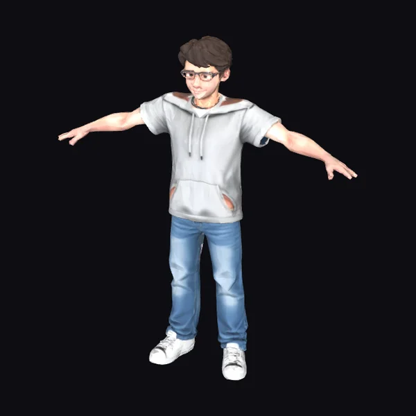 Young Adult Male T-Pose