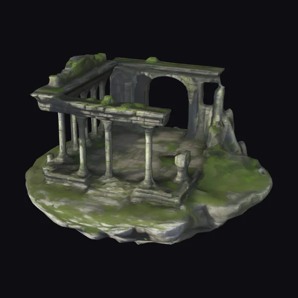 Ancient Ruined Temple Structure