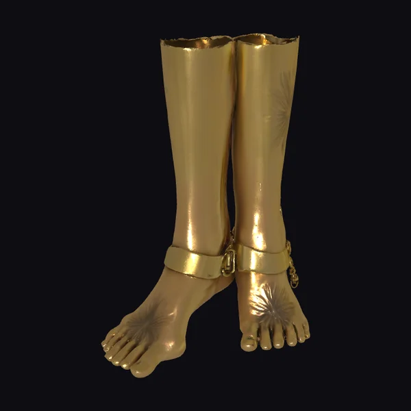 Brass Hinged Ankle Cuff