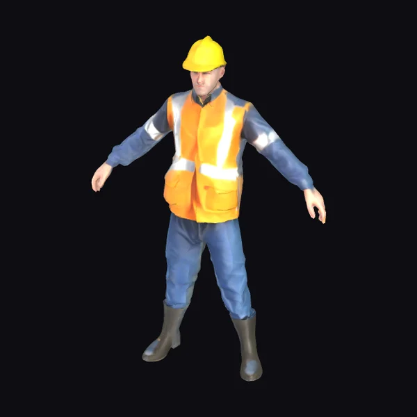 Construction Worker in Vest