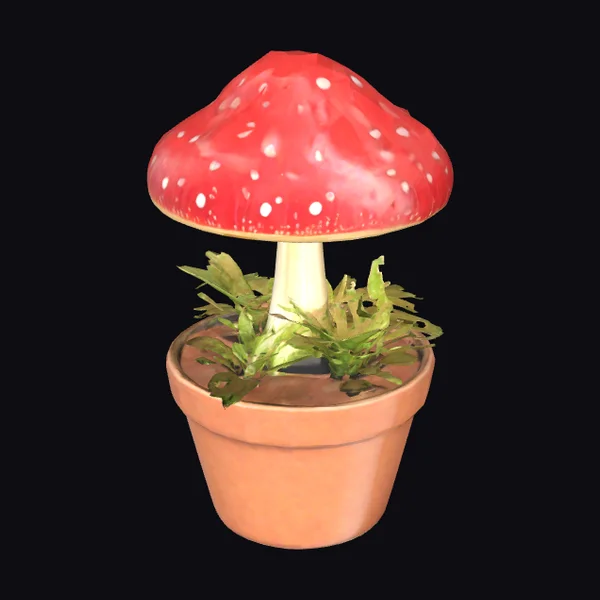 Amanita in Flower Pot