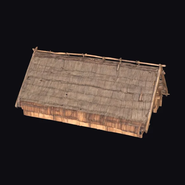 Wooden Viking Age House Roof