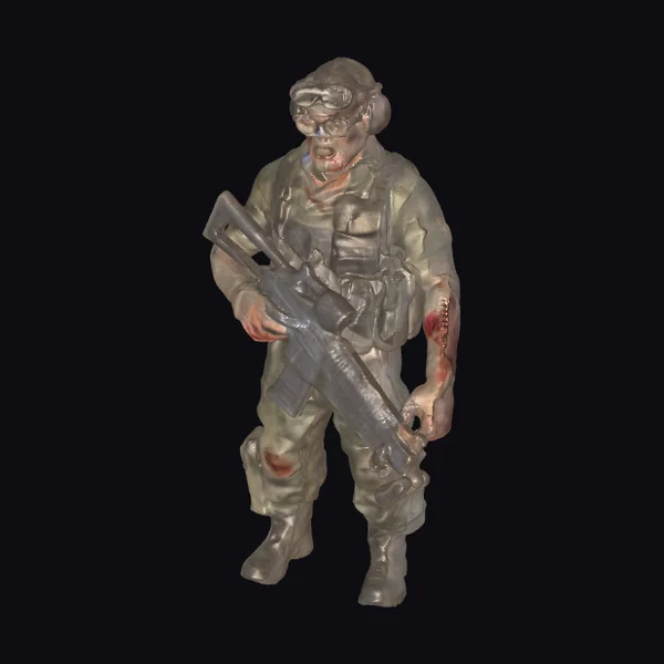 Zombie Soldier with Rifle