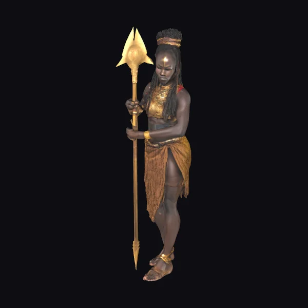 African Warrior with Spear