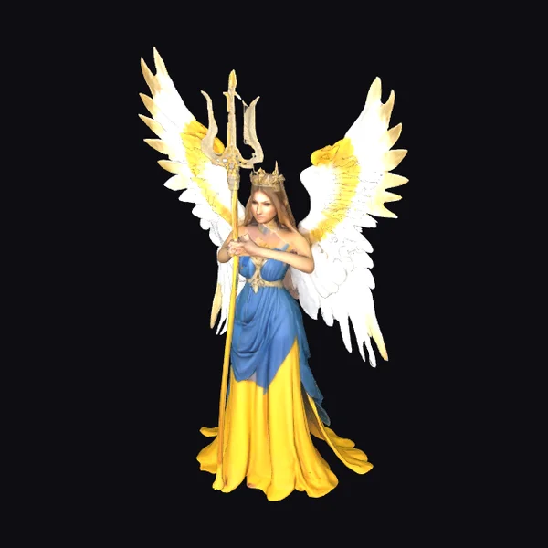 Woman with Golden Wings