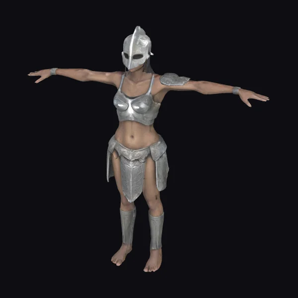 Ancient Silver Warrior Maiden