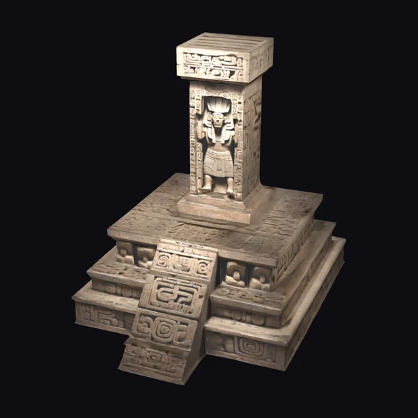 Ancient Aztec Temple Podium