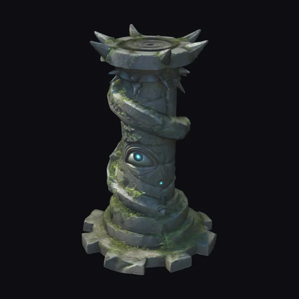 Ancient Stone Spiral Pillar