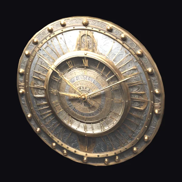 Ancient Clock Face Shield
