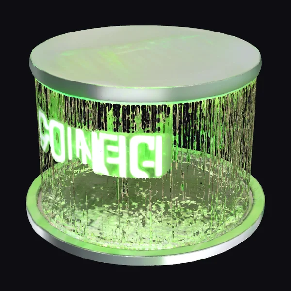 Glowing Waterfall Display