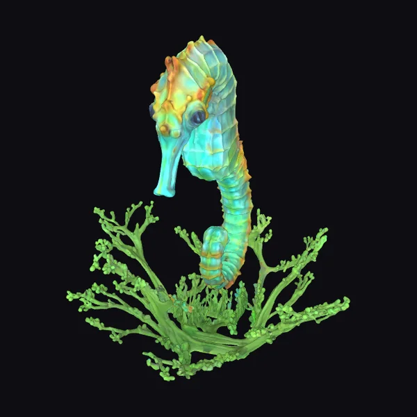 Bioluminescent Seahorse Coral