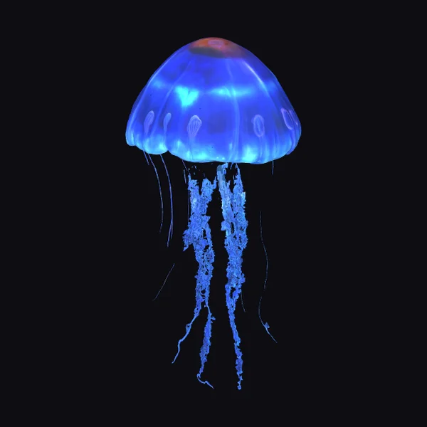 Glowing Blue Jellyfish