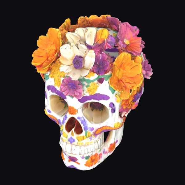 Floral Sugar Skull Decoration